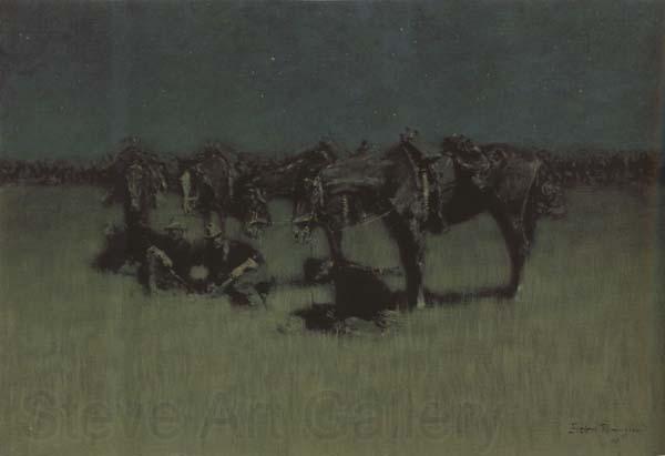 Frederic Remington Night Halt of Cavalry (mk43) Spain oil painting art